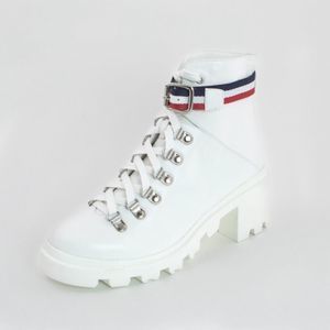 White Lug Sole Boots